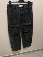 Grijze jeansbroek wide leg, Ophalen