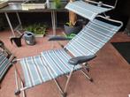 5 kwalitatieve ligstoelen, Crespo, Ophalen, Gebruikt, Aluminium, Inklapbaar