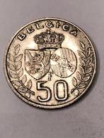 Munt zilver België 50 frank huwelijk jaartal 1960 latijn, Postzegels en Munten, Zilver, Ophalen of Verzenden, Zilver, Losse munt