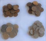 4 partijen van 50 gram - 20-25-50 centimes - 1 Belgische fr