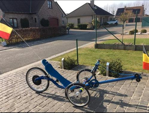 Roeifiets trike, rowing bike, Thys trike, Vélos & Vélomoteurs, Vélos | Vélos couchés, Comme neuf, Enlèvement ou Envoi