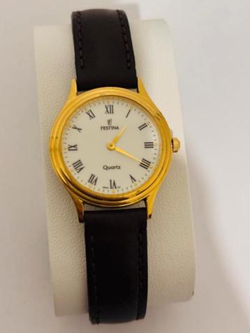 Vintage zeldzame mooie vergulde 34 mm heren- en dameshorloge beschikbaar voor biedingen