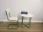 Vintage Bauhaus Bijzettafel & Stoel met Groen Frame