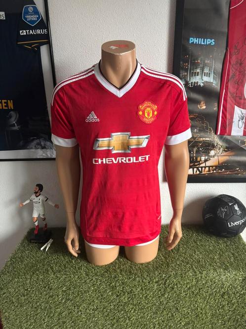 Manchester United thuisshirt 2015-2016, Sport en Fitness, Voetbal, Zo goed als nieuw, Shirt, Maat M, Verzenden