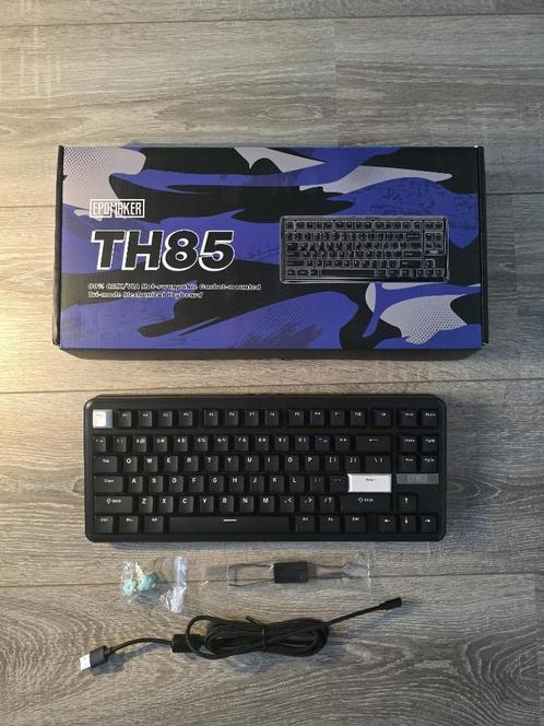 Epomaker TH85 Draadloze Gaming Toetsenbord, Computers en Software, Toetsenborden, Zo goed als nieuw, Qwerty, Draadloos, Gaming toetsenbord