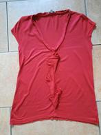 Axiome T-shirt met V-hals maat XS wijnrood, Axiome, Manches courtes, Taille 34 (XS) ou plus petite, Porté