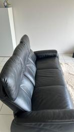 three-seater Longlife leather sofa anthracite couch, Ophalen, Gebruikt, Driepersoons, Leer