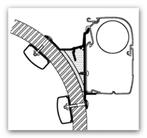 Thule Omnistor alu adapter 4m voor rond dak Hymer tot 1995, Ophalen, Gebruikt