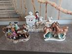 3 figurines en porcelaine représentant des chevaux, Enlèvement ou Envoi