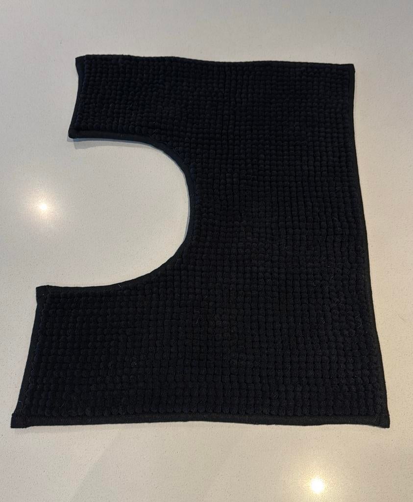 Toiletmat zwart, Huis en Inrichting, Ophalen, Zo goed als nieuw, Zwart, Badmat