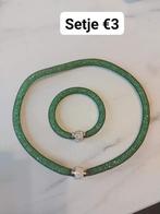 Setje juweeltje, Handtassen en Accessoires, Kettingen, Ophalen of Verzenden, Nieuw, Groen, Overige materialen