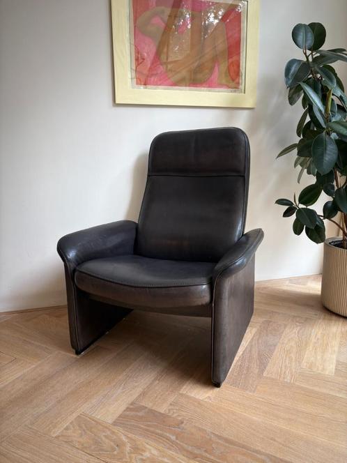 De Sede DS-50 | Donkerbruine leren fauteuil – Swiss design, Huis en Inrichting, Fauteuils, Gebruikt, Leer, 50 tot 75 cm, 75 tot 100 cm