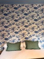 Behang blauw wit tropisch, Ophalen, Blauw