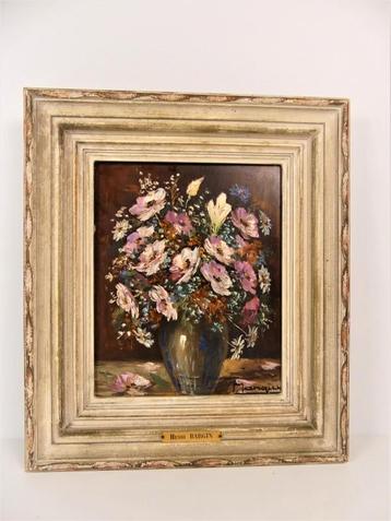 Schilderij van Henri Bargin (1906 - 1980) - bloemenvaas  beschikbaar voor biedingen