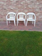 3 stapelbare tuinstoelen in perfecte staat ALLES 10 euro, Tuin en Terras, Ophalen, Zo goed als nieuw, Kunststof, Stapelbaar