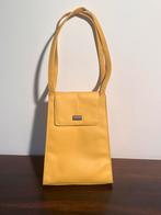 Gele lederen schoudertas  Laurent David, Ophalen of Verzenden, Zo goed als nieuw, Geel, Schoudertasje
