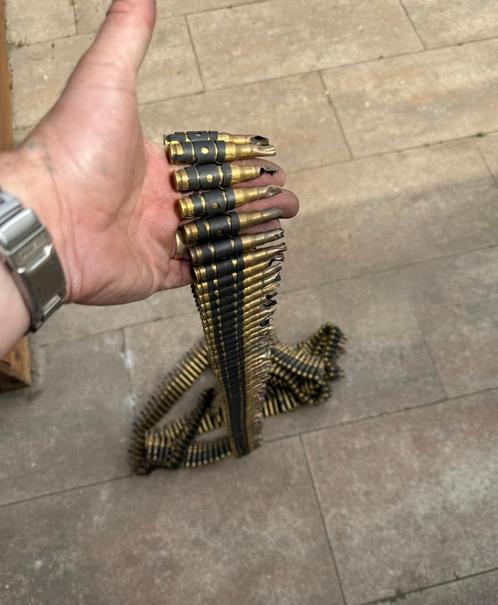 7,62x51 FN - MAG patroonband / hulzen, Verzamelen, Militaria | Algemeen, Landmacht, Verzenden