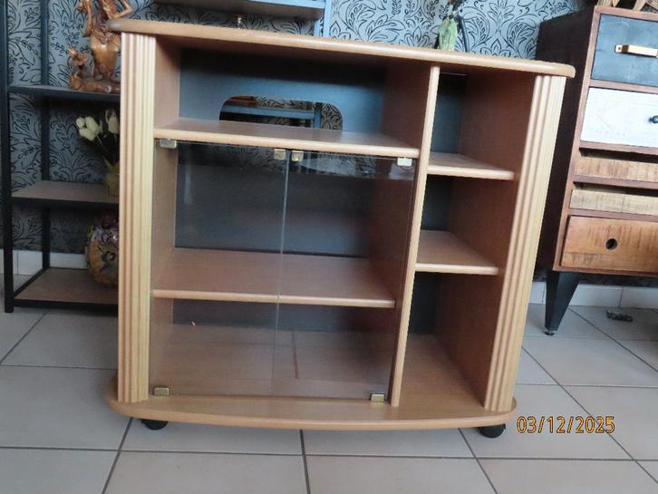 TV-meubel in lichte beukkleur, Huis en Inrichting, Kasten |Televisiemeubels, Gebruikt, Minder dan 100 cm, 50 tot 100 cm, 25 tot 50 cm