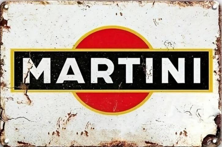 Metalen reclamebord Martini logo - retro vintage mancave, Verzamelen, Merken en Reclamevoorwerpen, Nieuw, Reclamebord, Ophalen of Verzenden