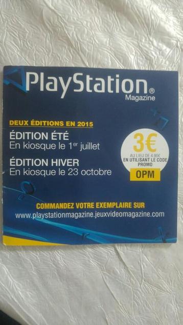 Vintage revue sony ps4 été hiver 2015 avec bonus, Consoles de jeu & Jeux vidéo, Enlèvement ou Envoi, Comme neuf