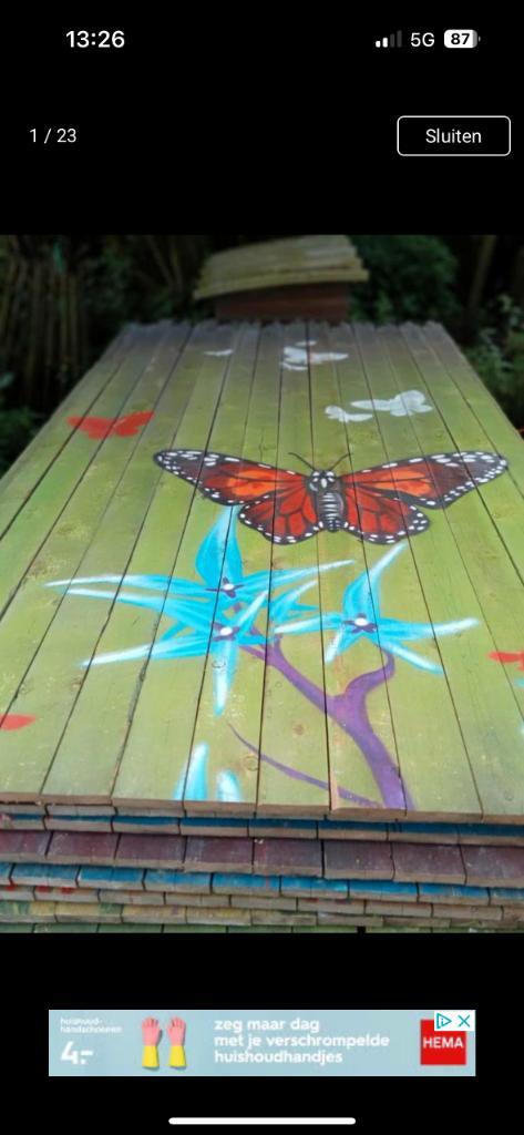 26 beschilderde panelen., Antiek en Kunst, Curiosa en Brocante, Ophalen