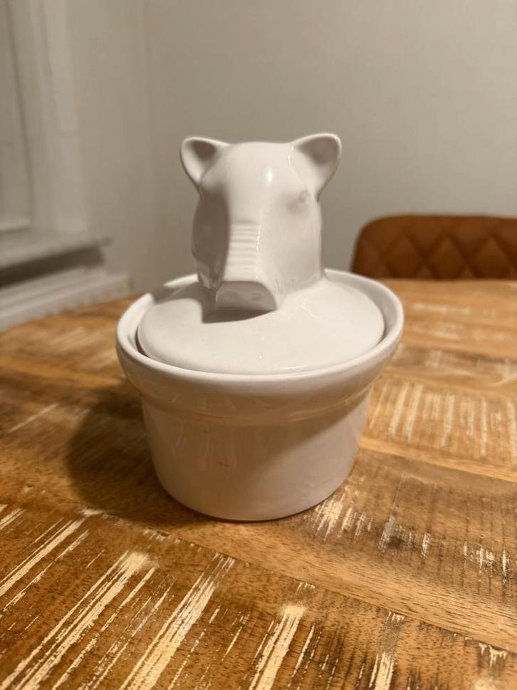 Vintage porseleinen everzwijnenpatépot, Antiek en Kunst, Antiek | Keramiek en Aardewerk, Ophalen of Verzenden