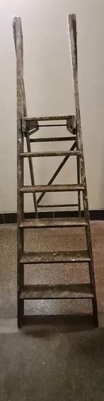 Oude kunstenaars schilders ladder, Doe-het-zelf en Bouw, Ladders en Trappen, Ladder, Gebruikt, Minder dan 2 meter, Ophalen