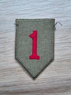 US WW2 1st Infantry division patch whiteback Big Red One, Ophalen of Verzenden
