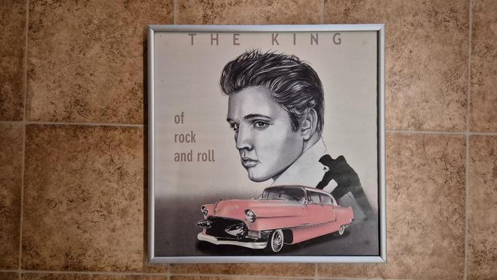 Elvis Presley Kader – The King of Rock & Roll, Verzamelen, Muziek, Artiesten en Beroemdheden, Gebruikt, Poster, Artwork of Schilderij