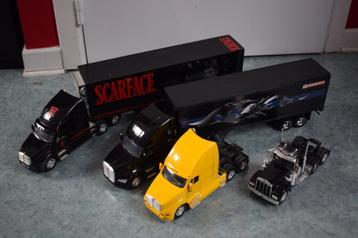 lot 4 model vrachtwagens 1:32 speelgoed brocante beschikbaar voor biedingen
