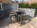 Vuurtafel met 4 barkrukken, Tuin en Terras, Ophalen, Zo goed als nieuw