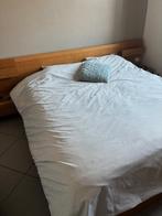 Twee persoonsbed 160 cm Malm Ikea met bijna nieuwe matrassen, Huis en Inrichting, Slaapkamer | Bedden, Ophalen, Verstelbaar, Bruin