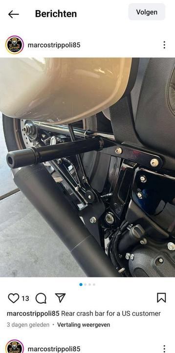 Rear crash bars Low Rider ST by Milo Design, Motoren, Ophalen of Verzenden, Nieuw