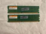 Set 2 DDR PC3200U 128 MB Hynix – retro 400 MHz CL3, Computers en Software, RAM geheugen, Verzenden, DDR, Desktop, Gebruikt