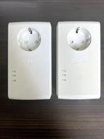Zyxel 1800Mbps Pass-Thru Powerline Adapter 2-port Gigabit Et, Ophalen of Verzenden, Zo goed als nieuw, Zyxel
