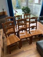6 chaises en bois serties très bon état ;), Maison & Meubles, Chaises, Comme neuf, Brun, Bois, Cinq, Six Chaises ou plus