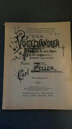 Antieke Bladmuziek (1891-1900)Der Vogelhändler (Carl Zeller), Ophalen, Piano