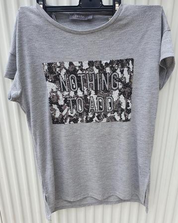 Grijze t-shirt van Geisha maat XS (34) beschikbaar voor biedingen