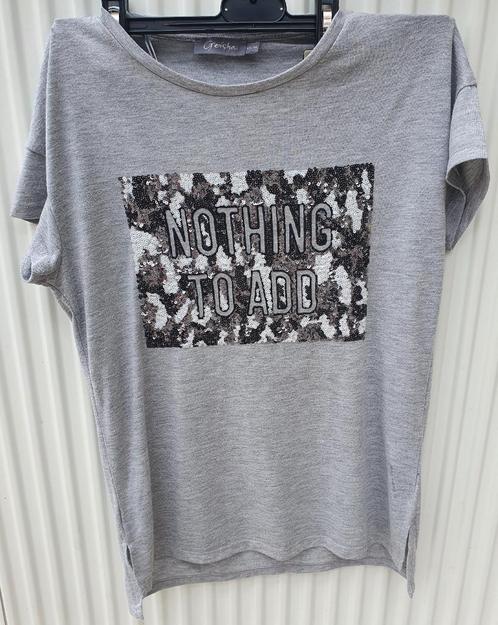 Grijze t-shirt van Geisha maat XS (34), Kleding | Dames, T-shirts, Zo goed als nieuw, Maat 34 (XS) of kleiner, Grijs, Korte mouw