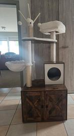 Krabpaal met kattenbak/-kast, vintage bruin, Ophalen, Nieuw, Krabpaal