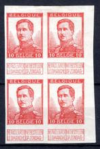 123 MH PROOF Ongetand 1912 10c 4 st, Postzegels en Munten, Postzegels | Europa | België, Ophalen of Verzenden, Postfris, Spoor van plakker