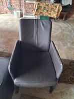 4 bruine lederen stoelen, Huis en Inrichting, Stoelen, Ophalen, Bruin, Design, Leer
