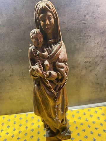 Madonna met kind van  Hout - 1850-1899
