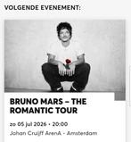 2 tickets Bruno Mars zondag 5 juli (Amsterdam), Tickets en Kaartjes, Twee personen, Juli