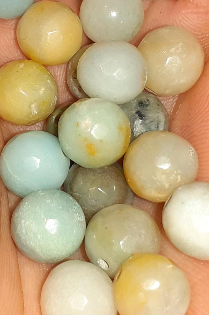 lot kralen 38 amazoniet rond en facet mix 8-9mm, Hobby & Loisirs créatifs, Fabrication de Perles & Bijoux, Neuf, Perle, Enlèvement ou Envoi