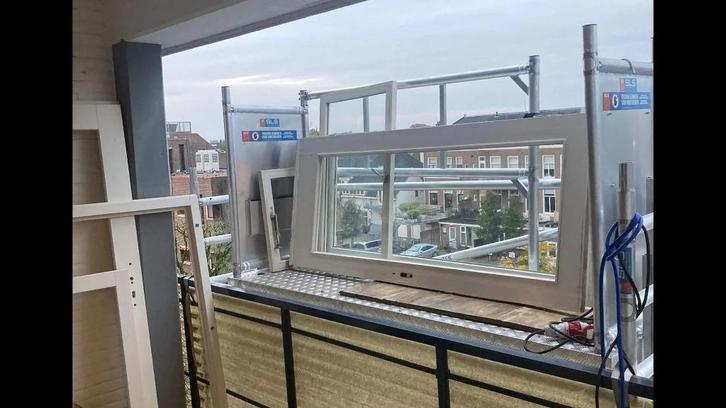 Lockhard Alu Lift steiger die u gebruikt als lift-hoogwerker, Doe-het-zelf en Bouw, Steigers, Zo goed als nieuw, Gevelsteiger