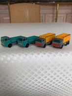 4 Matchbox Lesney Trucks, Lesney, Gebruikt, Ophalen of Verzenden, Bus of Vrachtwagen