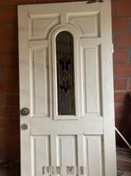 antieke voordeur met glasraam, Ophalen, Gebruikt, 80 tot 100 cm, Buitendeur