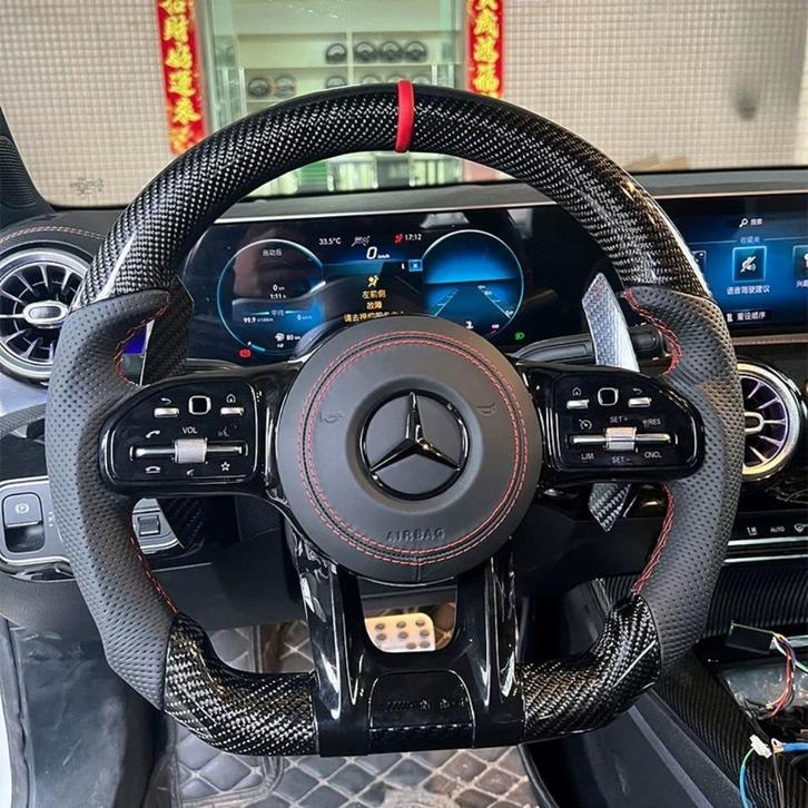 Mercedes carbon stuur AMG leer, Auto-onderdelen, Besturing, Mercedes-Benz, Nieuw, Ophalen of Verzenden