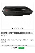 Coffre de toit, plus barres, Ophalen of Verzenden, Gebruikt